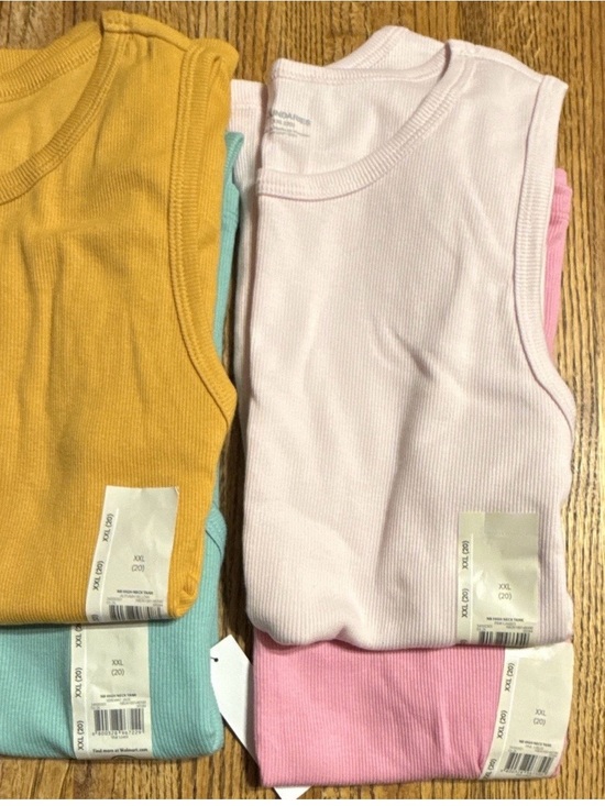 No Boundaries Tops - Women’s  Ribbed Tank Top Pack - Pastel autumn yellow, vibrant jade, pink cameo,